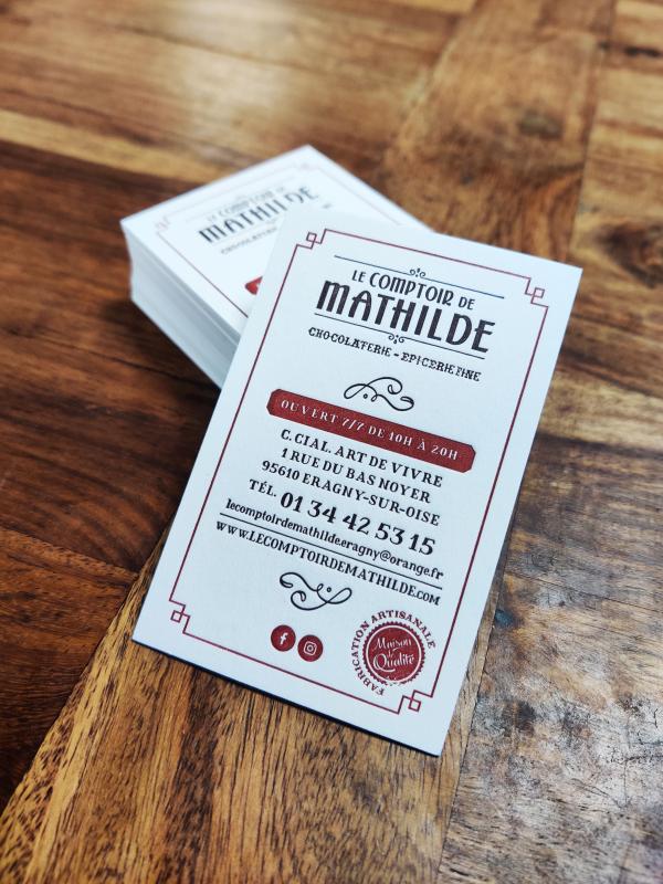 Carte de visite Le Comptoir de Mathilde